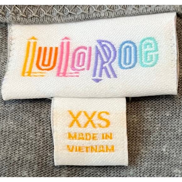 LULAROE SHORT SLEEVE PULL-OVER LIGHTWEIGHT TOP, WOMENS, XXS, LIGHT HEATHER GREY - Picture 9 of 10